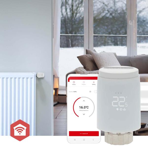 Energieeffizientes Heizkörperthermostat, weiss, LED Display - smart mit APP und Zigbee - Bequeme Temperaturregelung und Energieeinsparung