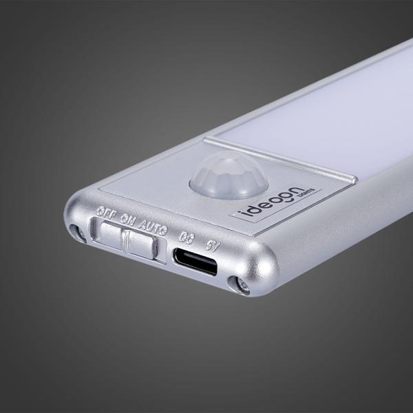 2er-Set Flache Akku LED-Lichtleiste, 20,5cm mit Bewegungssensor: Kabellos, hell & energiesparend – Perfekt für Schrank, Flur & Küche