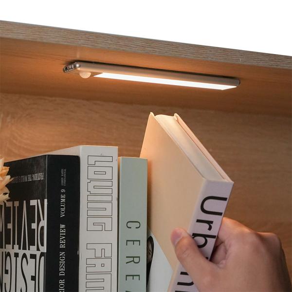 2er-Set Flache Akku LED-Lichtleiste, 20,5cm mit Bewegungssensor: Kabellos, hell & energiesparend – Perfekt für Schrank, Flur & Küche