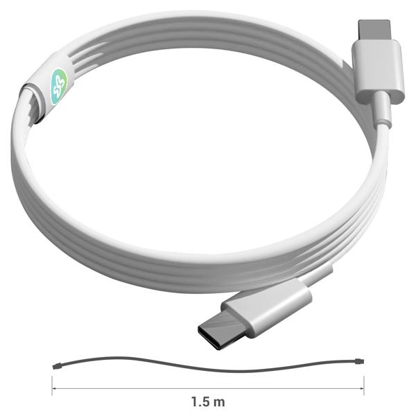 3er-Set USB-C Ladekabel, weiss, 1,5 m: Schnellladen für Handy, Tablet & Laptop, Robust, flexibel & zuverlässig für Samsung, Xiaomi, iPad uvm.