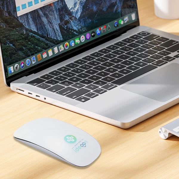 Ultraschlanke Bluetooth Maus mit Akku – Kabellose, wiederaufladbare PC Maus (USB-C) – Stylische Computermaus für PC, Mac, iPad, Notebook