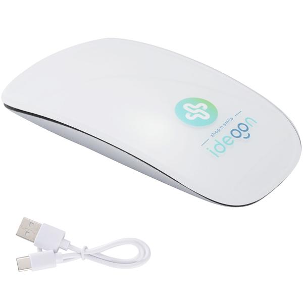 Ultraschlanke Bluetooth Maus mit Akku – Kabellose, wiederaufladbare PC Maus (USB-C) – Stylische Computermaus für PC, Mac, iPad, Notebook