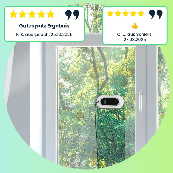 Effizienter Fensterputz Roboter mit Sprühfunktion: Reinigt Fenster automatisch & streifenfrei, bequeme Bedienung per Fernbedienung, Ihr Helfer für saubere Fenster