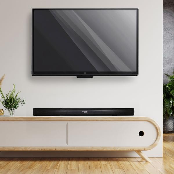 Bluetooth 5.0 Soundbar, 30W, für TV & Musik – HDMI-ARC, Opt/Aux, schwarz, mit Fernbedienung, Heimkino-Soundbar