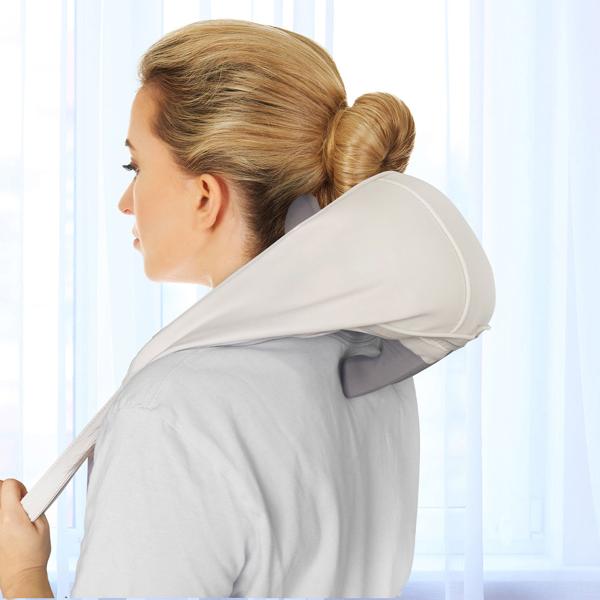 Nackenmassagegerät kabellos - Wärmefunktion - 2 Modi, 2 Geschwindigkeiten, 2000 mAh Li-Ion Akku, USB-C, für Nacken Schultern Rücken