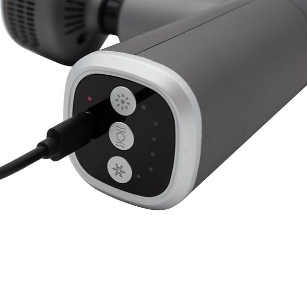 Hand-Massagepistole, Wärme- & Kältefunktion, mit 5 Massageköpfen, USB-C, Massage Gun, 4 Geschwindigkeitsstufen bis 2800 U/min, Muskelentspannung