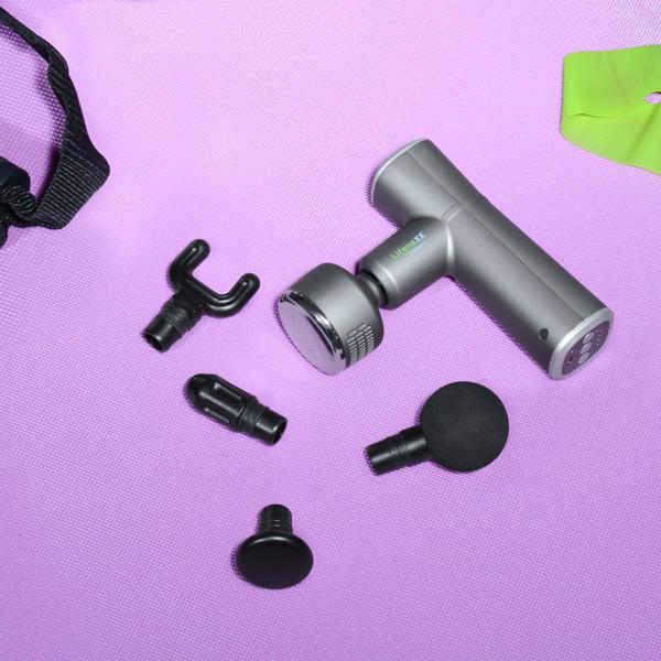 Hand-Massagepistole, Wärme- & Kältefunktion, mit 5 Massageköpfen, USB-C, Massage Gun, 4 Geschwindigkeitsstufen bis 2800 U/min, Muskelentspannung