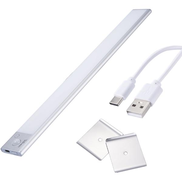 2er-Set Flache Akku LED-Lichtleiste, 40cm mit Bewegungssensor, 120 LEDs: Kabellos, hell & energiesparend – Perfekt für Schrank, Flur & Küche