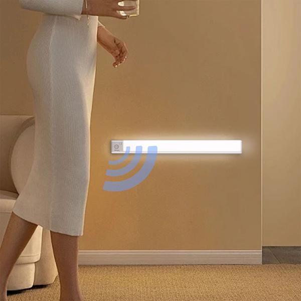 2er-Set Flache Akku LED-Lichtleiste, 40cm mit Bewegungssensor, 120 LEDs: Kabellos, hell & energiesparend – Perfekt für Schrank, Flur & Küche