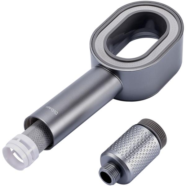 Hochwertiger 3-in-1 Duschkopf mit Bürste, Schwamm und Wasserspar Funktion - 2 x Premium-Wasserfilter - Wellness Brause für Ihr Spa-Erlebnis