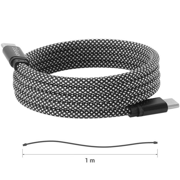 3er-Set USB-C Ladekabel 100W, 1m: Magnetische Aufrollfunktion, schnell & knotenfrei – zuverlässig für Samsung, Xiaomi, iPad, iPhone, Notebooks uvm.