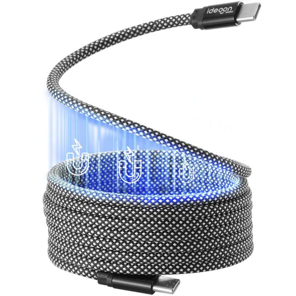 3er-Set USB-C Ladekabel 100W, 1m: Magnetische Aufrollfunktion, schnell & knotenfrei – zuverlässig für Samsung, Xiaomi, iPad, iPhone, Notebooks uvm.