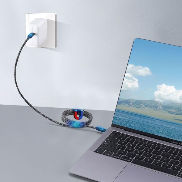 3er-Set USB-C Ladekabel 100W, 1m: Magnetische Aufrollfunktion, schnell & knotenfrei – zuverlässig für Samsung, Xiaomi, iPad, iPhone, Notebooks uvm.