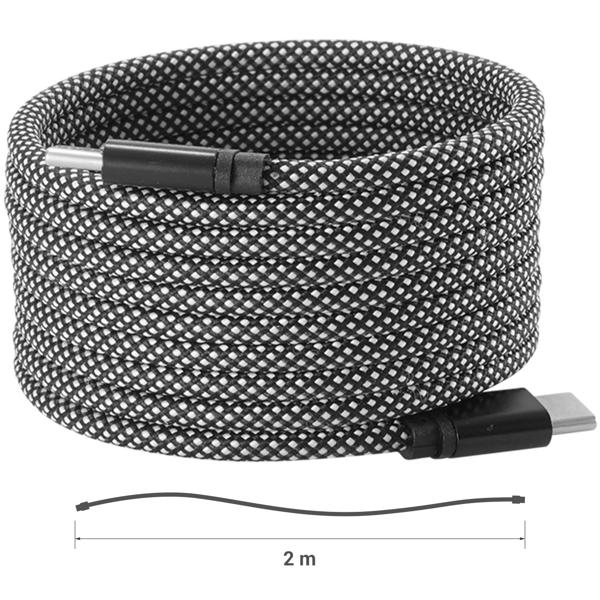 2er-Set USB-C Ladekabel 100W, 2m: Magnetische Aufrollfunktion, schnell & knotenfrei – zuverlässig für Samsung, Xiaomi, iPad, iPhone, Notebooks uvm.