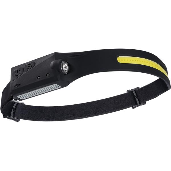 2er-Set COB-LED Stirnlampe 230° Weitwinkel: Helles 350lm Licht mit Gestensteuerung, Perfekt für Joggen, Wandern & Handwerk – Immer freie Hände