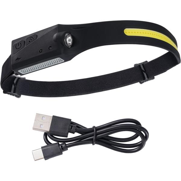 2er-Set COB-LED Stirnlampe 230° Weitwinkel: Helles 350lm Licht mit Gestensteuerung, Perfekt für Joggen, Wandern & Handwerk – Immer freie Hände