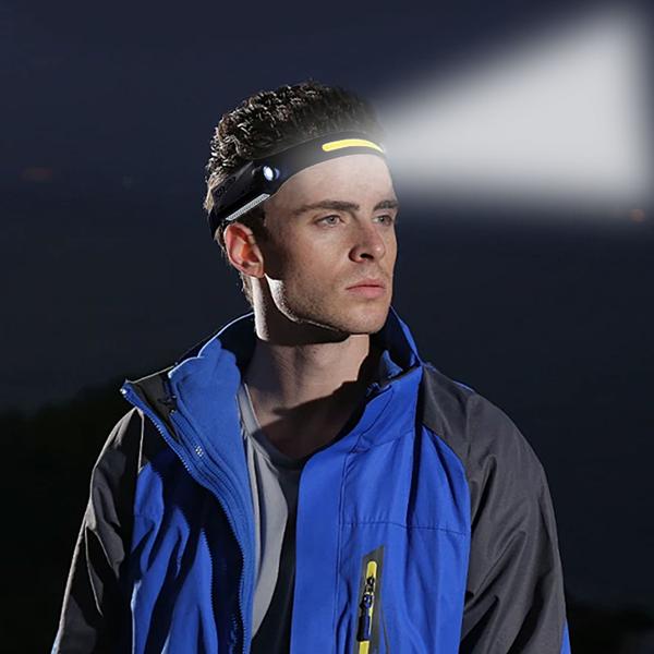 2er-Set COB-LED Stirnlampe 230° Weitwinkel: Helles 350lm Licht mit Gestensteuerung, Perfekt für Joggen, Wandern & Handwerk – Immer freie Hände