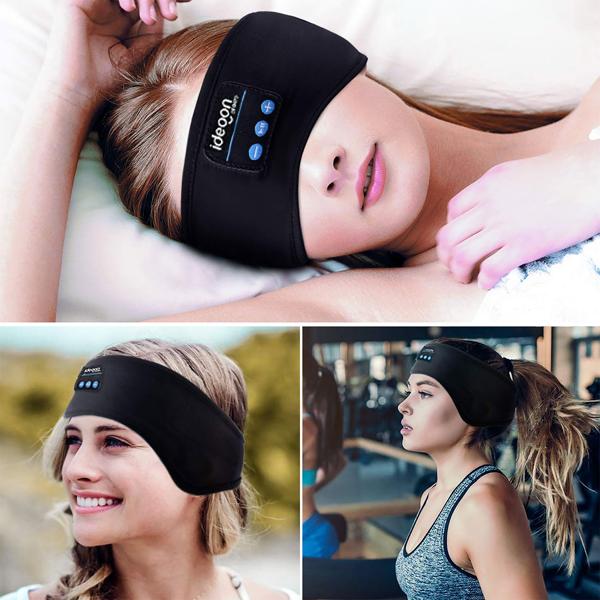 Smartes Kopfhörer-Stirnband, Bluetooth 5.4, Freisprecher & Sprachsteuerung, schwarz: Ein bequemer Begleiter für Sport, Schlaf & Reisen