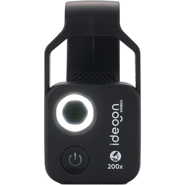 Mikroskop-Vorsatzlinse für Smartphone/Tablet 200x: Mit 6 LEDs für detailreiche Nahaufnahmen, schwarz - Entdecken Sie die Mikro-Welt