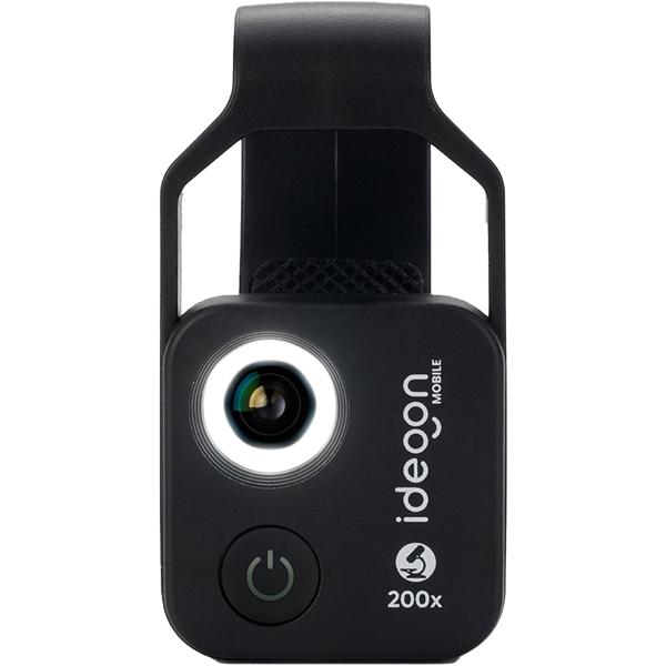Mikroskop-Vorsatzlinse für Smartphone/Tablet 200x: Mit 6 LEDs für detailreiche Nahaufnahmen, schwarz - Entdecken Sie die Mikro-Welt