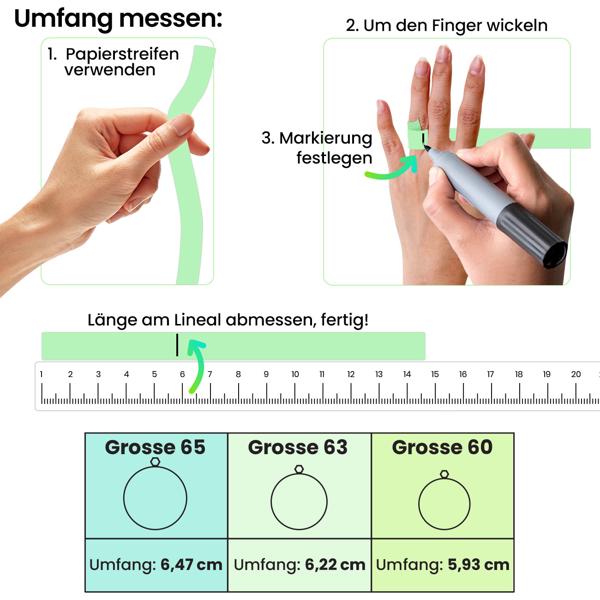 Smart-Ring Grösse 65, weiss – Fitness & Schlaf Tracker aus Keramik, wasserdicht (IP68) – Inkl. Ladebox & kostenloser App