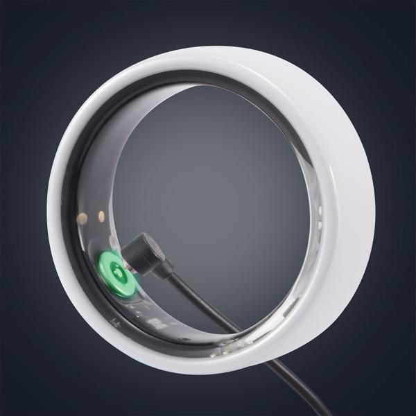 Smart-Ring Grösse 65, weiss – Fitness & Schlaf Tracker aus Keramik, wasserdicht (IP68) – Inkl. Ladebox & kostenloser App