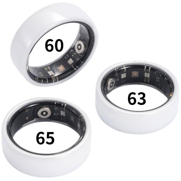 Smart-Ring Grösse 65, weiss – Fitness & Schlaf Tracker aus Keramik, wasserdicht (IP68) – Inkl. Ladebox & kostenloser App