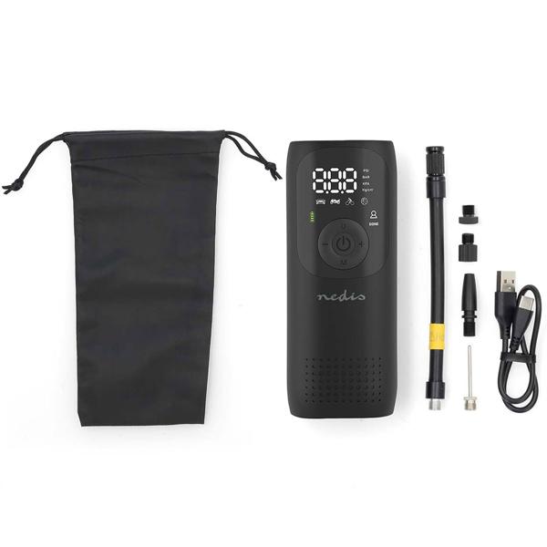 Mobile Akku-Kompressor-Luftpumpe: 0,1-10,3 Bar, 4000mAh, digitale Anzeige & Arbeitsleuchte – Leistungsstark & präzise aufpumpen