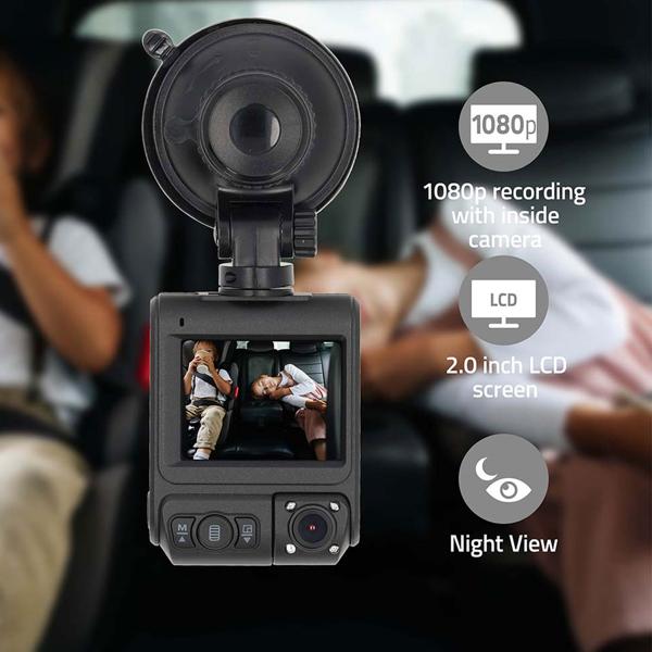 Hochauflösende Ultra HD 4K Dashcam mit 140 Grad Weitwinkelobjektiv, GPS-Tracking und Parküberwachung, USB-C Anschluss und Foto/Video Funktion