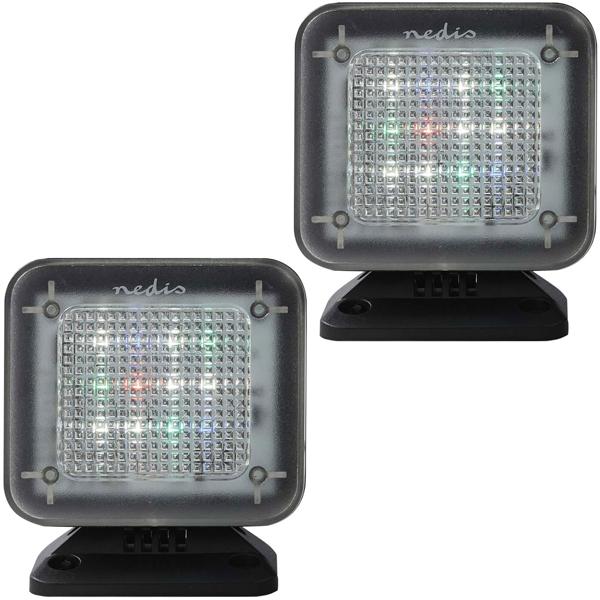 2er-Set TV-Simulator Einbrecher-Abschreckung, Timer, 12 LEDs - Realistische TV-Simulation, sicherer Schutz, automatische Abschreckung