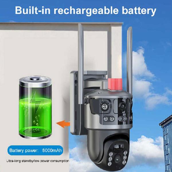 4G Dual Kamera mit Solarmodul, mit Full-HD-Videoauflösung, Zwei-Wege-Kommunikation - Smarte Sicherheit ohne Stromanschluss