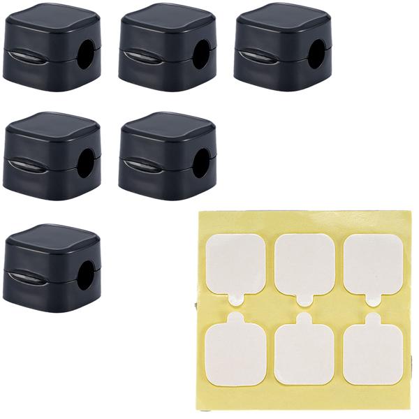 12er-Set Kabelorganizer mit Magnetclip, schwarz: Schreibtisch-Kabelhalter, selbstklebend & flexibel – Nie wieder Kabelsalat im Büro & Zuhause
