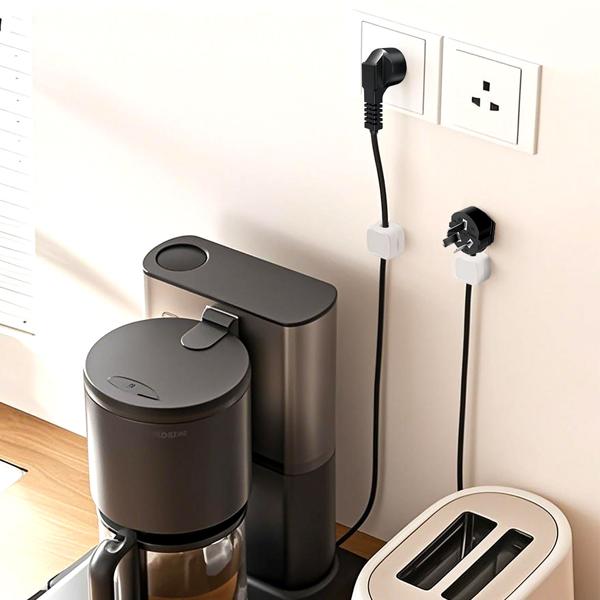 6er-Set Kabelorganizer mit Magnetclip, weiss: Schreibtisch-Kabelhalter, selbstklebend & flexibel – Nie wieder Kabelsalat im Büro & Zuhause