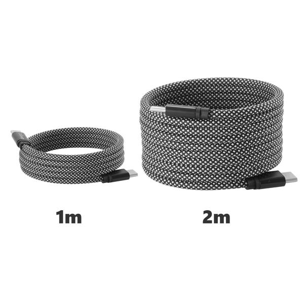 2er-Set USB-C Ladekabel 100W, 1m: Magnetische Aufrollfunktion, schnell & knotenfrei – zuverlässig für Samsung, Xiaomi, iPad, iPhone, Notebooks uvm.