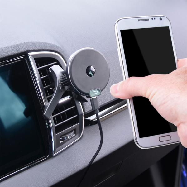 Magnetische 15W MagSafe Smartphone Halterung fürs Auto: Lüftungsgitter, Schnellles Laden–Komfortable & zuverlässige Kfz-Ladestation, optimaler Halt