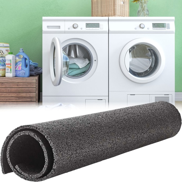 Anti-Vibrations-Matte aus Gummi, 60 x 0,6 x 60 cm, Schalldämmplatte aus stabilem Gummigranulat für Waschmaschine, Trockner, u.v.m.