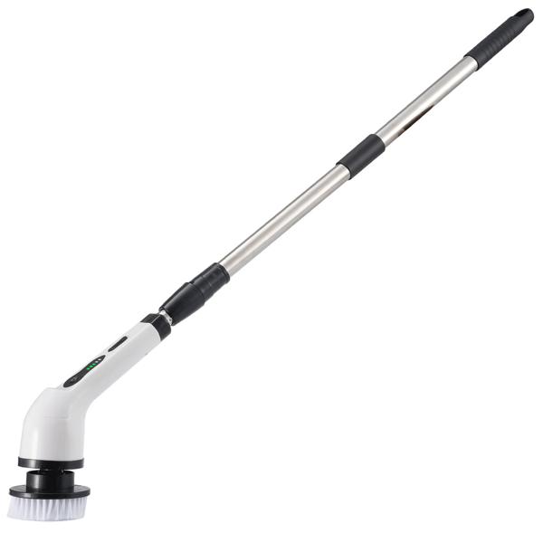 Effektive Elektrische Reinigungsbürste mit 9 Bürstenköpfen, Teleskopgriff, Akku, 7,2 Watt - Kabellos & kraftvoll – Für Bad, Küche & Aussenbereich - mühelose Sauberkeit