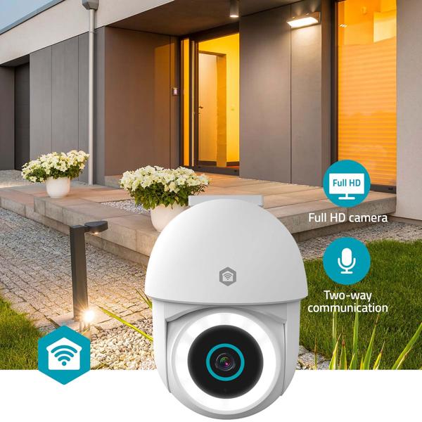 PTZ-Überwachungskamera für den Aussenbereich, 3MP Full HD, IP65, 355°PAN & 105°TILT, Aussenkamera mit Bewegungssensor, Nachtsicht, Sirene