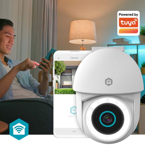 PTZ-Überwachungskamera für den Aussenbereich, 3MP Full HD, IP65, 355°PAN & 105°TILT, Aussenkamera mit Bewegungssensor, Nachtsicht, Sirene