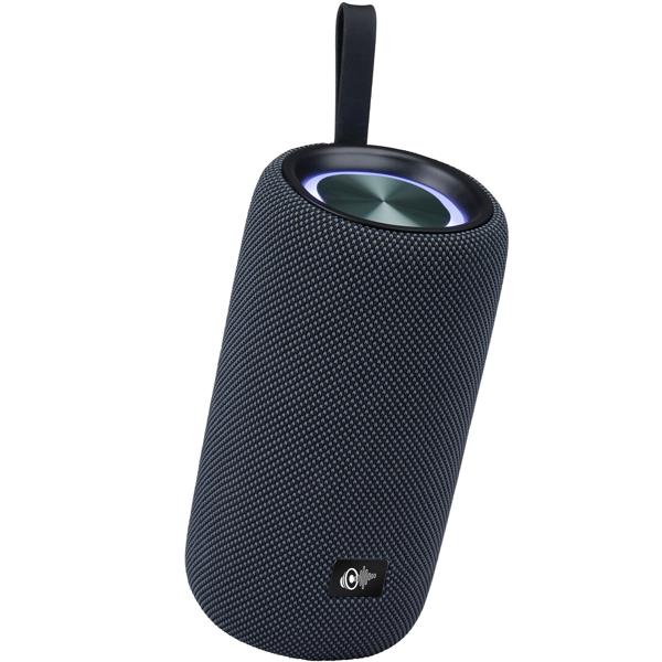 Tragbarer Bluetooth 5.4 Speaker (16W, schwarz): Stereo Sound + LED-Lichteffekte - für Party, Unterwegs, Musikgenuss mit Top Klang
