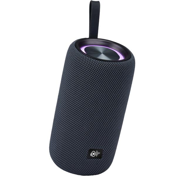 Tragbarer Bluetooth 5.4 Speaker (16W, schwarz): Stereo Sound + LED-Lichteffekte - für Party, Unterwegs, Musikgenuss mit Top Klang
