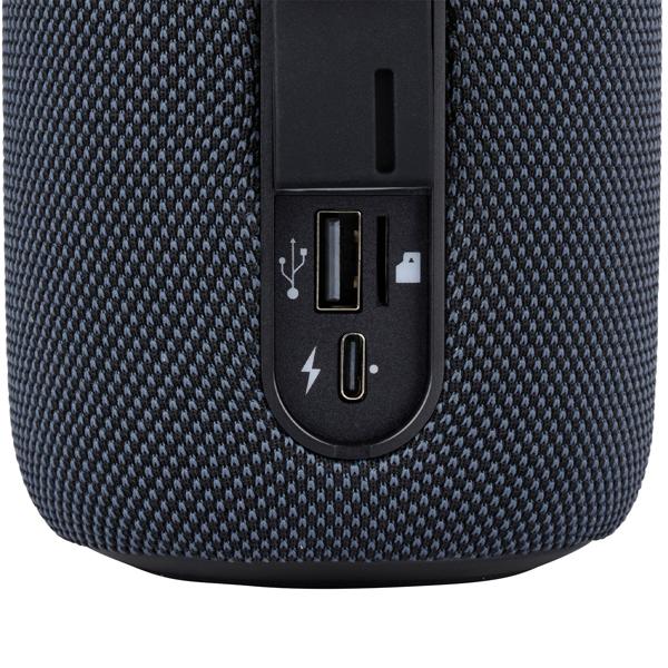 Tragbarer Bluetooth 5.4 Speaker (16W, schwarz): Stereo Sound + LED-Lichteffekte - für Party, Unterwegs, Musikgenuss mit Top Klang