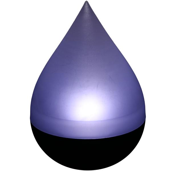 Tropfen LED Solarleuchte Ø 14 cm - Warmes Licht für Terrasse, Balkon & Garten - Kabellose Deko-Lampe mit Solarbetrieb & austauschbarem Akku (AA 600 mAh)