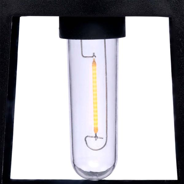 4er-Set Moderne Solar Wandleuchte: warm-weisses Licht, PIR-Sensor, IP44, schwarz – Stilvolle & effiziente Aussenbeleuchtung für Ihr Zuhause