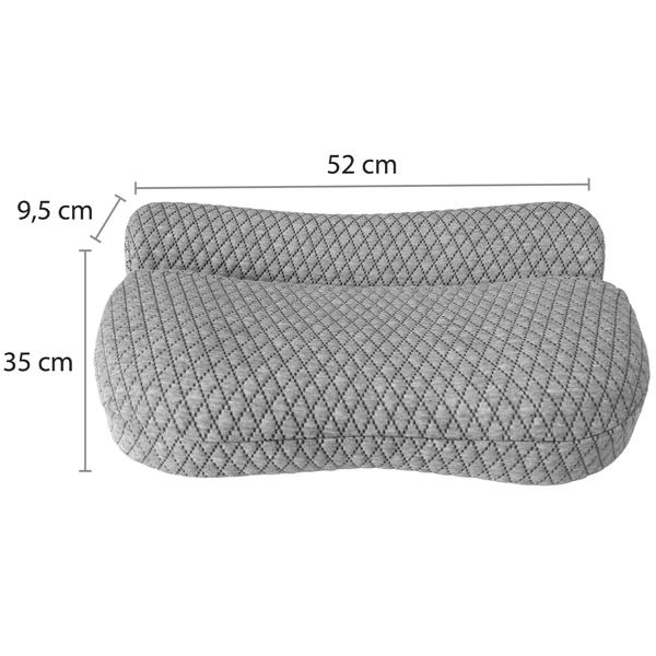 Nackenstütz-Kissen aus Memory-Schaum, mit abnehmbarem Bezug, OEKO-TEX Standard 100, für Allergiker geeignet, Atmungsaktiv