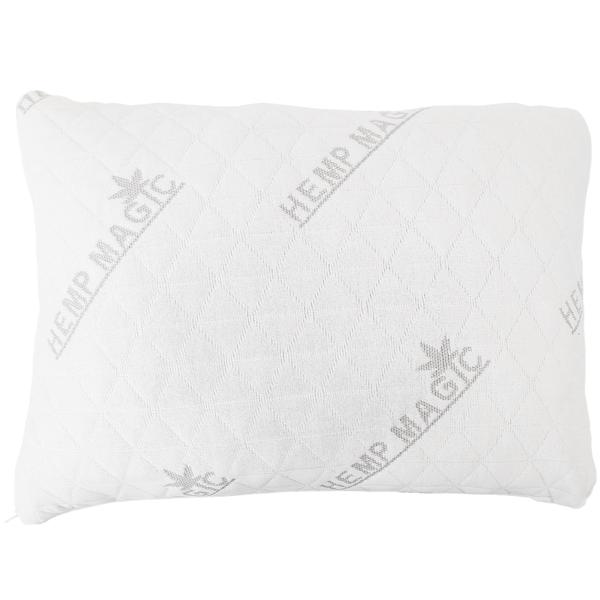 Kopfkissen mit Hanfbezug aus Memory-Schaum, mit abnehmbarem Bezug, OEKO-TEX Standard 100, für Allergiker geeignet, Atmungsaktiv