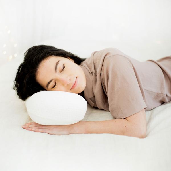 Schlaf-Nackenkissen aus Memory-Schaum, mit abnehmbarem Bezug, OEKO-TEX Standard 100, Atmungsaktiv, Ergonomische Kopfkissen Form