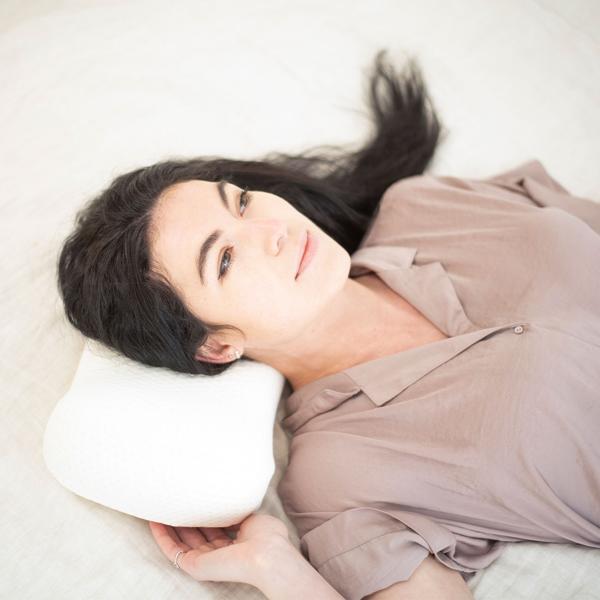 Schlaf-Nackenkissen aus Memory-Schaum, mit abnehmbarem Bezug, OEKO-TEX Standard 100, Atmungsaktiv, Ergonomische Kopfkissen Form