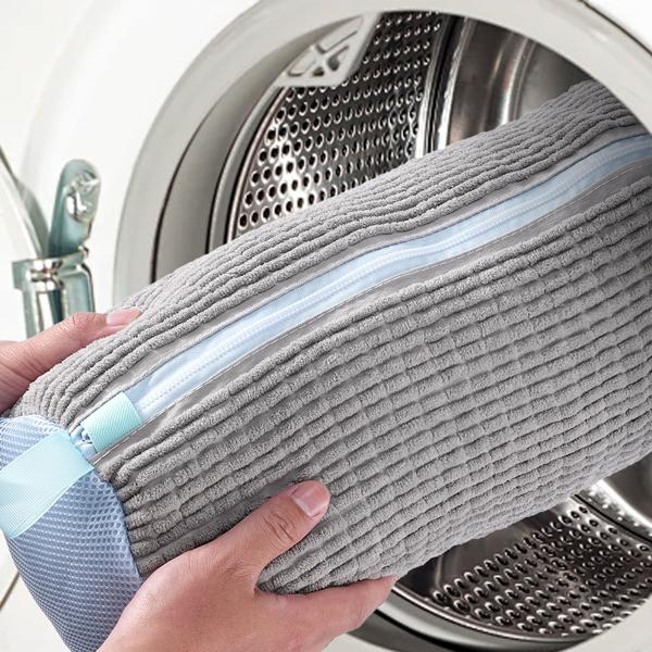 2er-Set Schuhwaschbeutel mit Reinigungsfasern: Schont Sneaker & Turnschuhe in der Waschmaschine, Effektive Reinigung & Schutz - strahlend saubere Schuhe