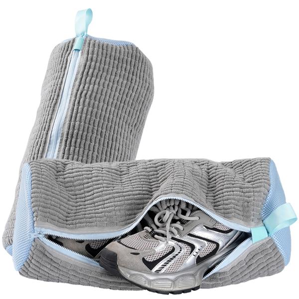 2er-Set Schuhwaschbeutel mit Reinigungsfasern: Schont Sneaker & Turnschuhe in der Waschmaschine, Effektive Reinigung & Schutz - strahlend saubere Schuhe